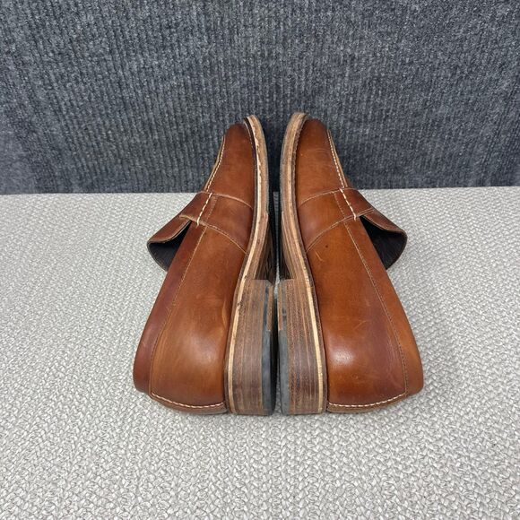 Helm The Wilson Loafers Brown Leather Slip On Dress Shoes Mens 11.5